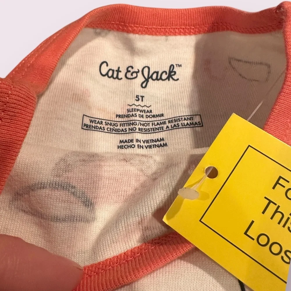 New With Partial Tag Toddler Cat & Jack Coral and Cream Southwest Theme Pajamas